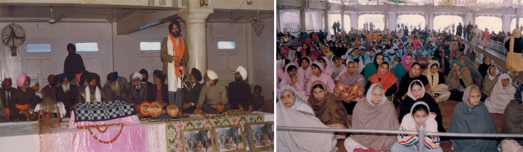 Addressing the sangat at Manji Sahib, Darbar Sahib, Amritsar (1995)