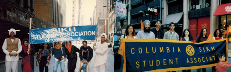 Participating in Sikh Day Parade, New York, in 1988 and 1999